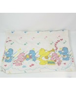 VINTAGE 1984 CARE BEARS AMERICAN GREETINGS BABY RECEIVING BLANKET 28&quot; X 34&quot; - £29.52 GBP