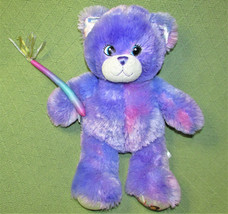 15&quot; Build A Bear Wizards Of Waverly Teddy Bear Purple Pink Plush With Wand Toy - £8.88 GBP