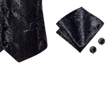 Men&#39;s Black Paisley Handkerchief. (Only The Handkerchief) - $184.34 MXN