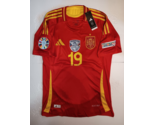 Lamine Yamal #19 Spain 2024 Euro Match Slim Red Home Soccer Jersey 2024-... - $85.00
