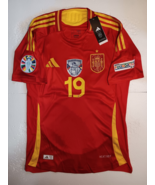 Lamine Yamal #19 Spain 2024 Euro Match Slim Red Home Soccer Jersey 2024-... - $80.00