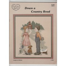 Down a Country Road Cross Stitch Pattern Booklet by Melinda Girl Boy School - £6.26 GBP