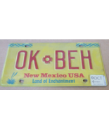 NEW MEXICO PERSONALIZED VANITY LICENSE PLATE   OK * BEH  NATIVE AMERICAN... - £21.23 GBP