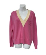 Sandro Almeria Logo Intarsia Sweater in Rose Size 3 US Large New with tags - £113.20 GBP