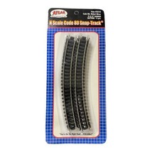 Atlas #2510 9-3/4 &quot; Radius Curve Track Sections 6 Pcs - Code 80 - N Scale - £4.73 GBP