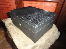 Brizard  The "Airflow" Cigar Humidor - Black Caiman  60 / 70 Count NIB image 3