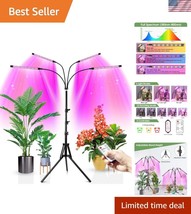 Versatile Indoor Grow Light with 4 Heads &amp; Adjustable Height for All Pla... - $42.00