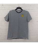 Roy Purdy T Shirt Mens XL Black White Striped Crew Neck Embroidered Smil... - $19.99
