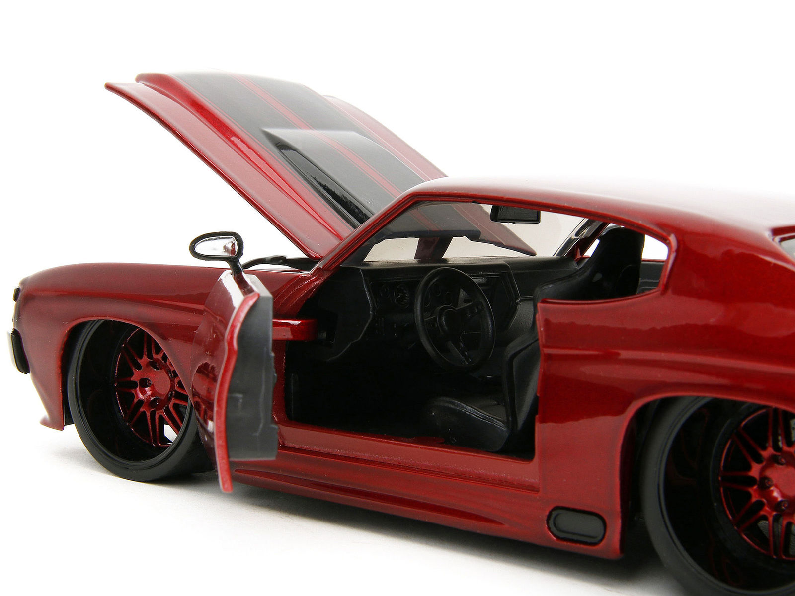 1971 Chevrolet Chevelle SS Red Metallic with Black Stripes "Pink Slips" Series 1 Item image 4