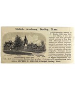 Nichols Academy Dudley Massachusetts 1894 Advertisement Victorian 4 ADBN1kk - €17,20 EUR