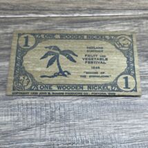 Vintage 1948 Redland District One Wooden Nickel Souvenir Card Travel KG JD - $9.89