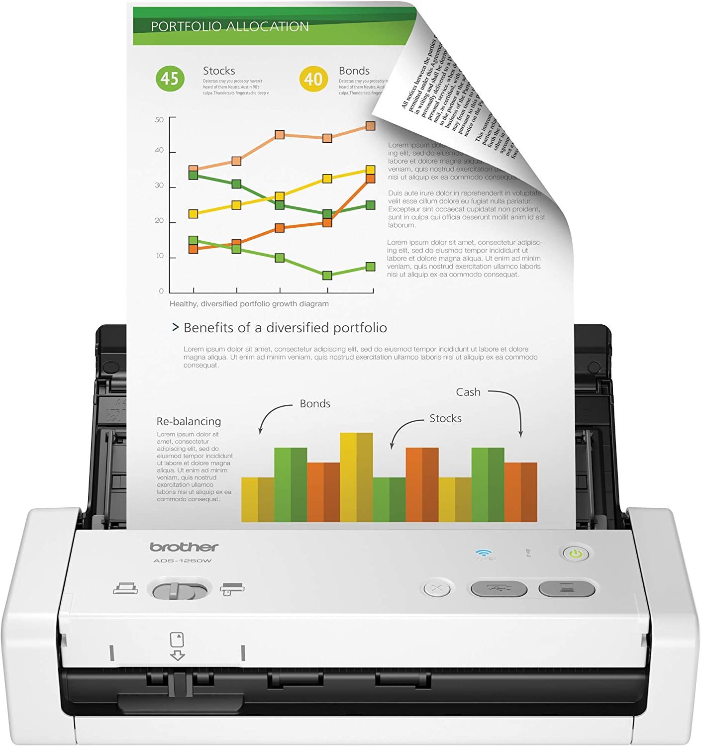 Primary image for Brother Wireless Portable Compact Desktop Scanner, ADS-1250W, Easy-to-Use, Fast