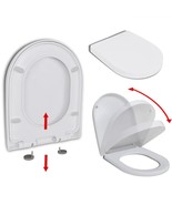 vidaXL Soft-Close Toilet Seat White Square Silent Close Modern Design - $110.49