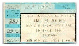 Grateful Dead Santana Concierto Ticket Stub Abril 28 1991 las Vegas Nevada - £39.54 GBP