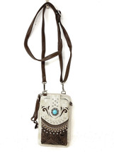 Western Style Small Concho Buckle Crossbody Cell Phone Purse Handbag in ... - £22.37 GBP