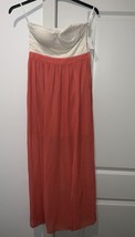 Womens Strapless Dress Peach White by Stooshy Size 3 - short slip/chiffo... - €42,63 EUR