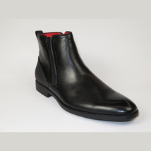Men TAYNO Chelsea Chukka Soft Comfortable Leather Zip up Boot Coupe Black image 2