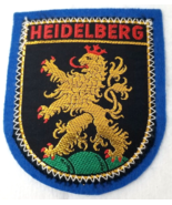 Heidelberg Germany Palatine Lion Patch Red Gold Black Vintage 1970s - $11.35