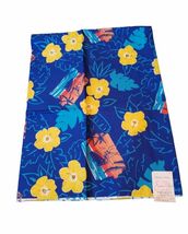 vintage 50s Tropical Cruise Boat terminal fabrics Famous Maker cotton 44... - $48.51
