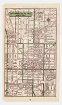 1951 Original Vintage Map Of Indianapolis Indiana Downtown Business Center - $24.40