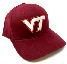 Virginia Tech University Hokies Vt Logo Adjustable Curved Bill Hat Cap Retro Nwt - £13.41 GBP