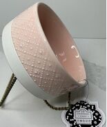  10 Strawberry Street Pet Bowl Paw Embossed Pink Ceramic New - $19.75