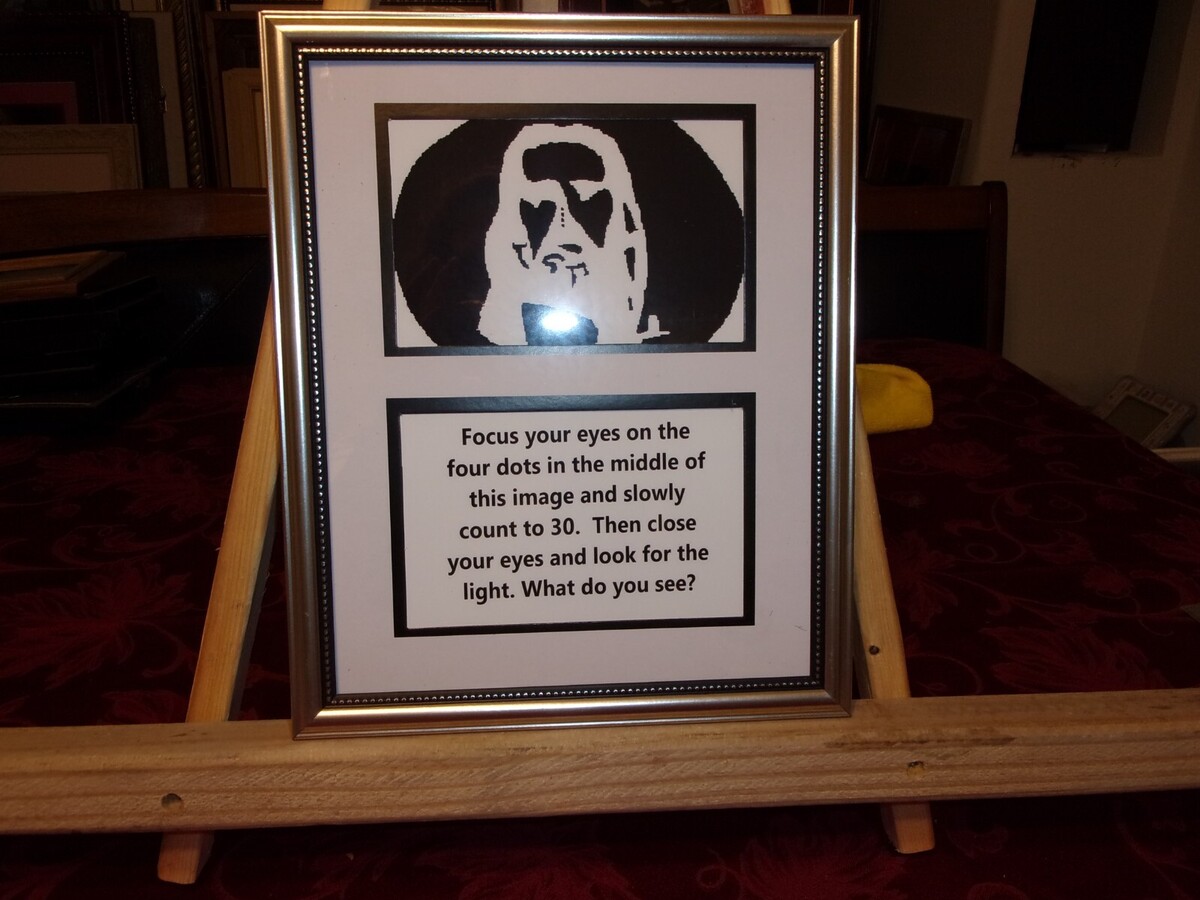 PROFESSIONALLY FRAMED JESUS CHRIST 30 SECOND OPTICAL ILLUSION AFTERIMAGE... - $45.53