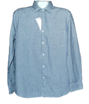 UNIQLO Men&#39;s White Blue Plaid Flannel  Soft Long Sleeve Shirt Size L - £28.33 GBP