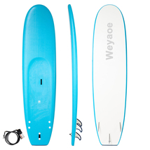 Weyaoe 100, 8&#39;2&quot; Foam Surfboard with Leash and 3 Fins - £125.84 GBP