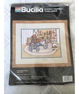 Bucilla Grandmas Attic Printed Counted Cross Stitch Kit 40378 Teddy Bear  - £14.36 GBP