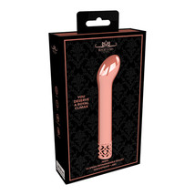 Shots Royal Gems Jewel Rechargeable Curved ABS Bullet Vibrator Rose Gold - $45.54