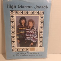 High Sierras Jacket Pattern Patchwork Quilted Size S-XL Country Creations - £10.27 GBP