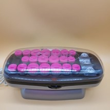 Conair Hot Clips Hot Rollers 20 Curlers Flocked Velvet 3 Clips Fast Heat... - $22.98