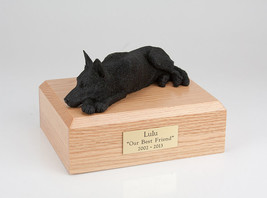 German Shepherd Black Pet Funeral Cremation Urn Avail in 3 Diff Colors &amp; 4 Sizes - £135.57 GBP+
