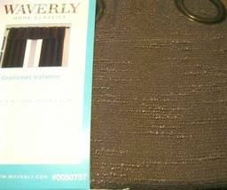 Waverly Drape Curtain Chocolate Brown CIRRUS Grommet + tie backs  84L - $27.71