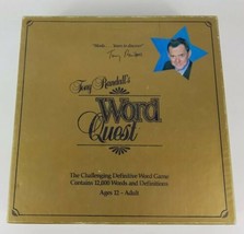 Tony Randalls Word Quest Board Game 1984 Word Quest USA - $9.49