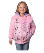 Minnie Mouse Boys Girls Hoodie Pink Multicolor Plush Pockets Full-Zip Di... - $742.27 MXN