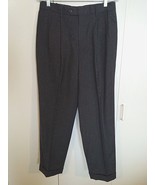 BANANA REPUBLIC MEN&#39;S CHARCOAL PLEATED/CUFFED DRESS PANTS-32Rx29-BARELY ... - £7.60 GBP