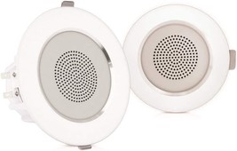 Pyle 4&quot; Pair Flush Mount In-Wall In-Ceiling 2-Way Home Speaker System With - £54.48 GBP