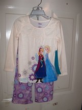 Disney Frozen Elsa &amp; Anna Purple 2PC Pajama Set Size 3 Girl&#39;s NEW - £24.72 GBP