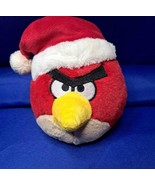 Angry Birds Terence Red Bird Santa Hat Stuffed Plush 5&quot;-7” Christmas Sof... - £14.59 GBP