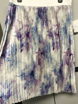NWT LuLaRoe 2.0 Large White Purple Blue Pink Tie Dye Jill Accordion Skirt - £33.15 GBP