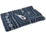 Biddeford Microplush Electric Heated Warming 180G Throw Blanket Navy Blu... - £37.40 GBP