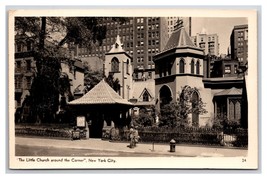 RPPC Little Church Around the Corner New York City NY NYC UNP Postcard XA4 - £1.48 GBP