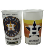 Houston Astros Minute Maid Clear Ish Plastic Stadium Cups About 12oz Lot... - £9.58 GBP