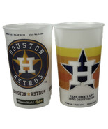 Houston Astros Minute Maid Clear Ish Plastic Stadium Cups About 12oz Lot... - £9.11 GBP