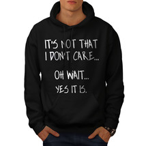 Wellcoda I Dont Care Mens Hoodie, Sarcastic Quote Casual Hooded Sweatshirt - £25.24 GBP+