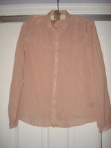 Jason Wu for Target Blush Blouse Sheer Polka Dots 2011 Collaboration Siz... - $35.00