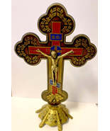 Standing Antique Gold 8&quot;  Crucifix, New #AB-97-1 - $28.99