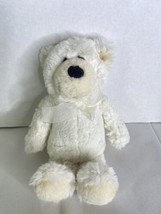 Burton Burton Teddy Bear With Off White Beige Bow Plush Toy Stuffed Animal - £27.78 GBP